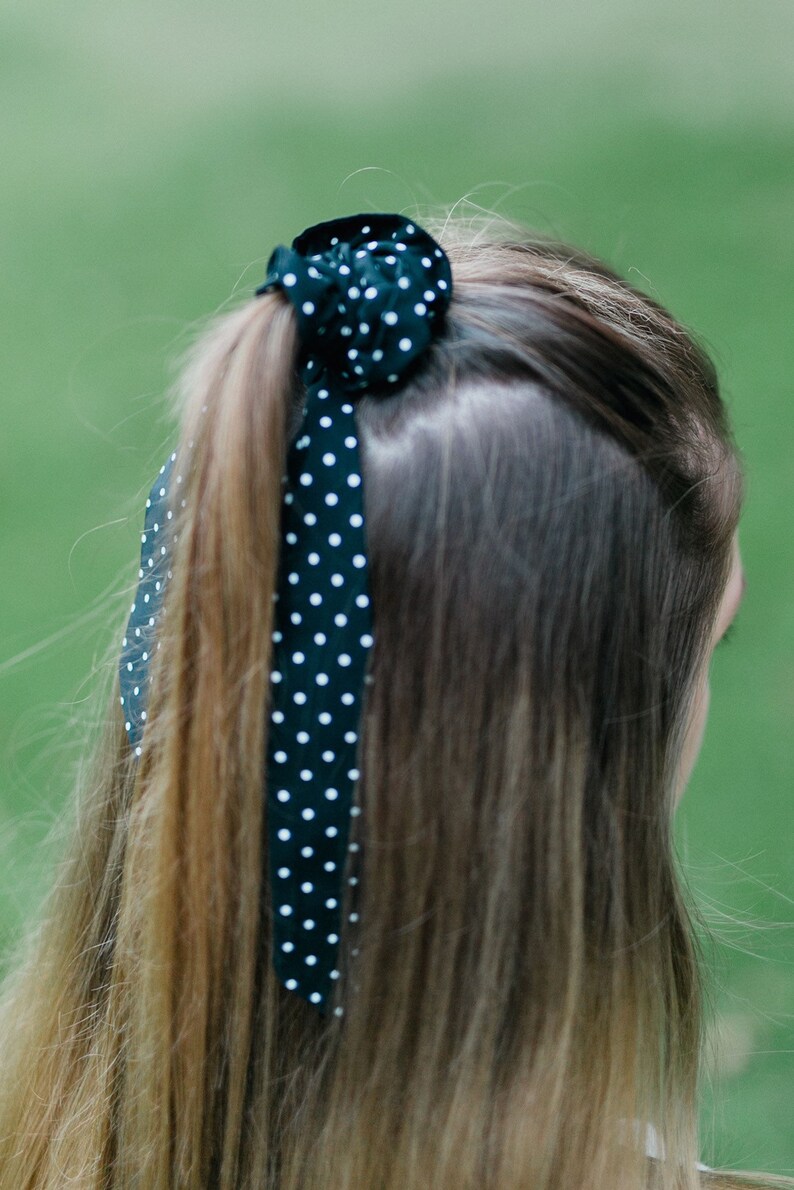 Hair Scarf Red with White Polka Dots Cute Ribbon Hair Scarf Etsy