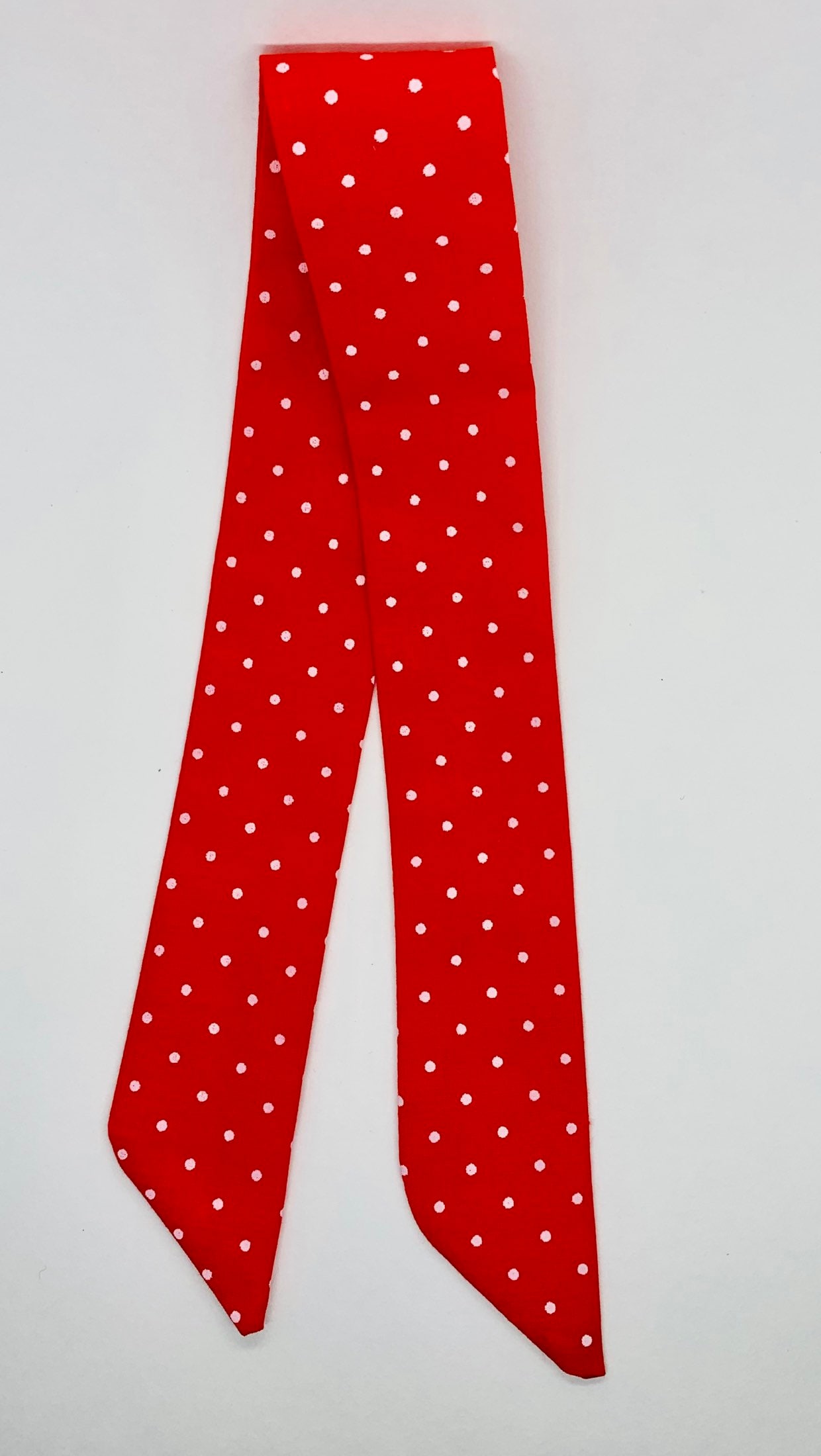 Hair Scarf Red with White Polka Dots Cute Ribbon Hair Scarf Etsy