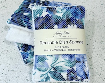 Reusable Kitchen sponge, Zero waste sponge, Eco-friendly sponge, Dish Scrubber Zero Waste Kitchen, Washable Dish Sponge  Scrubber