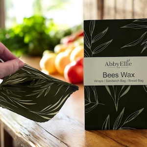 Beeswax Sandwich Bag Pouch | Reusable Food Wraps | Food Storage | Green Living | Eco Friendly Kitchen | Sustainable Home |Great Gifts