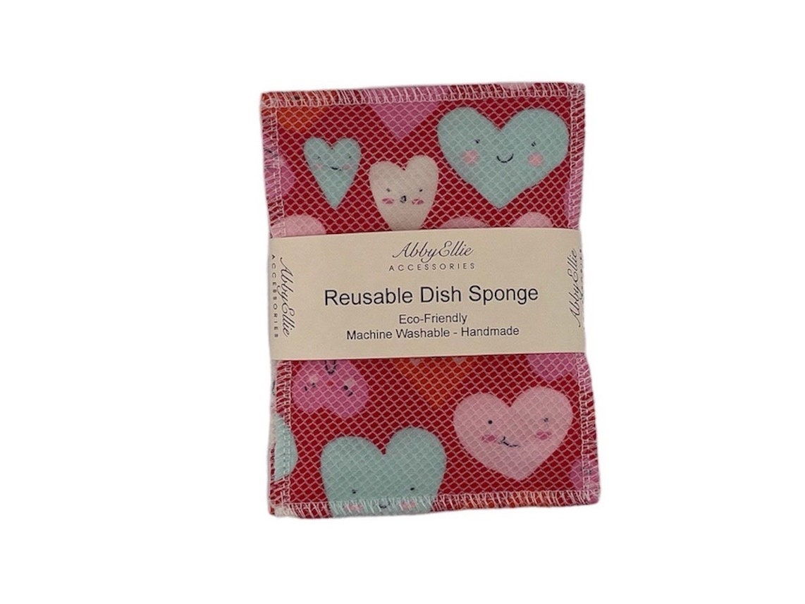 Valentimes Sponge Reusable Dish Sponge Zero Waste Kitchen Scrubber Eco-friendly ...