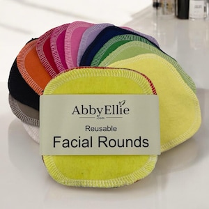 Reusable Cotton Facial Rounds 4”x4” | Washable Makeup Remover Pad| Eco Friendly Cotton Rounds Choose you Color