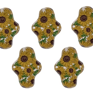 Cloth Panty Liners with Wings and Snaps | Soft and Breathable | 100% Cotton Flannel Pantyliners | Every Day Pad | Light Flow | Optional PUL