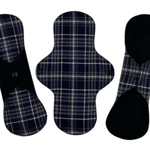 Reusable Cloth Menstrual Pads, ZORB Core,  Waterproof, Washable, Regular Flow, Overnight Heavy Flow, Postpartum, Incontinence Pads - 6 Sizes