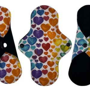 Reusable Cloth Menstrual Pads, ZORB Core,  Waterproof, Washable, Regular Flow, Overnight Heavy Flow, Postpartum, Incontinence Pads - 6 Sizes