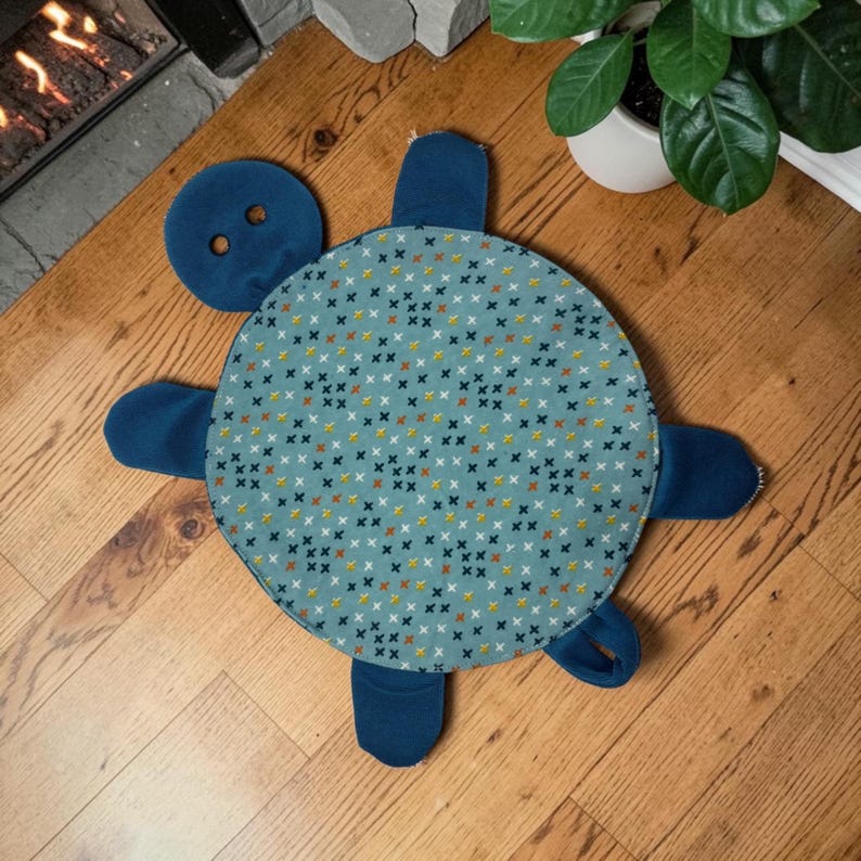 Floor Turtle Spill Mop – Reusable Terry Cloth Turtle – Handmade Eco ...