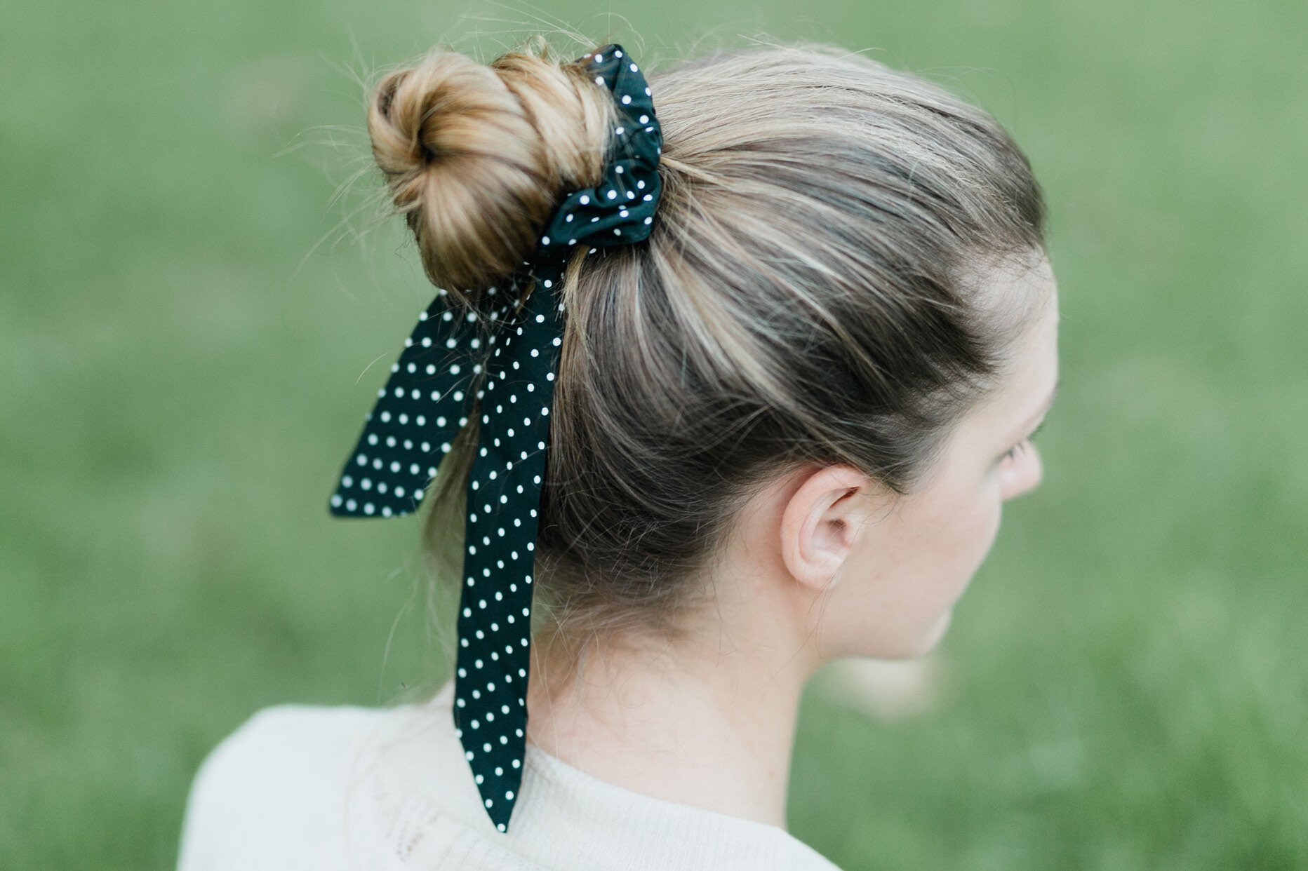Hair Scarf Red with White Polka Dots Cute Ribbon Hair Scarf Etsy