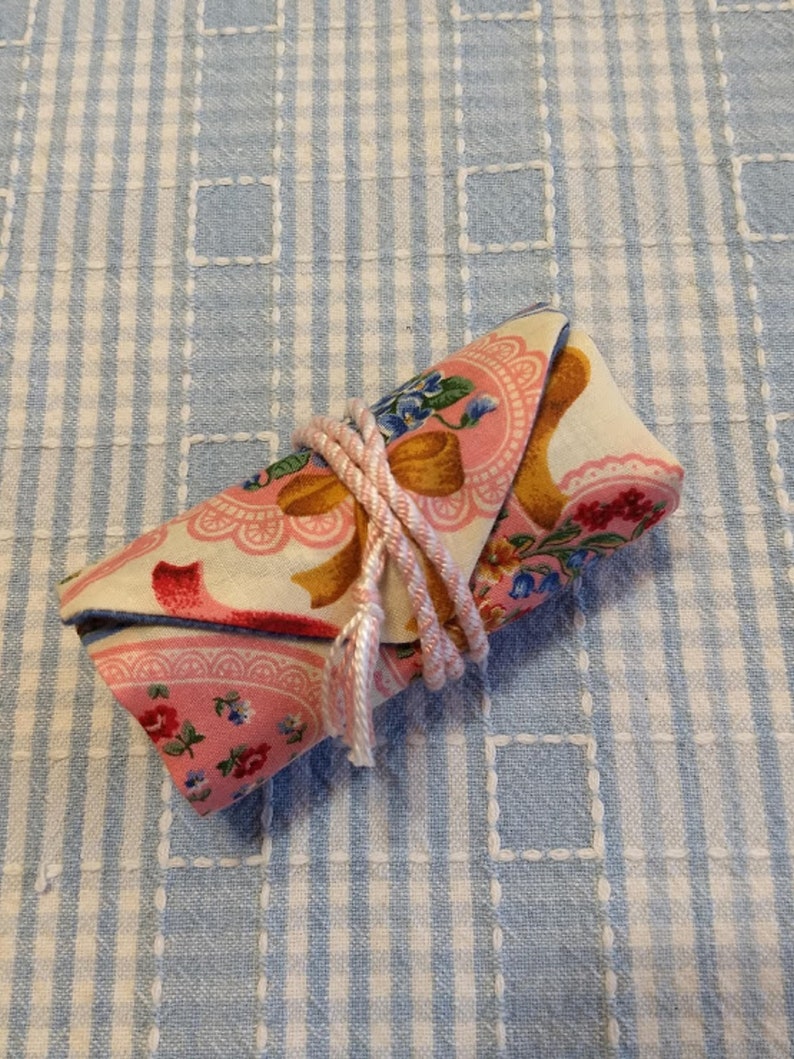 Valentine Hussif Roll up Sewing Kit With Kumihimo Woven Cord Etsy