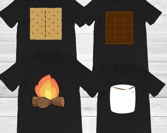 Smores Matching Group Family and Friends Halloween Costume T-shirt