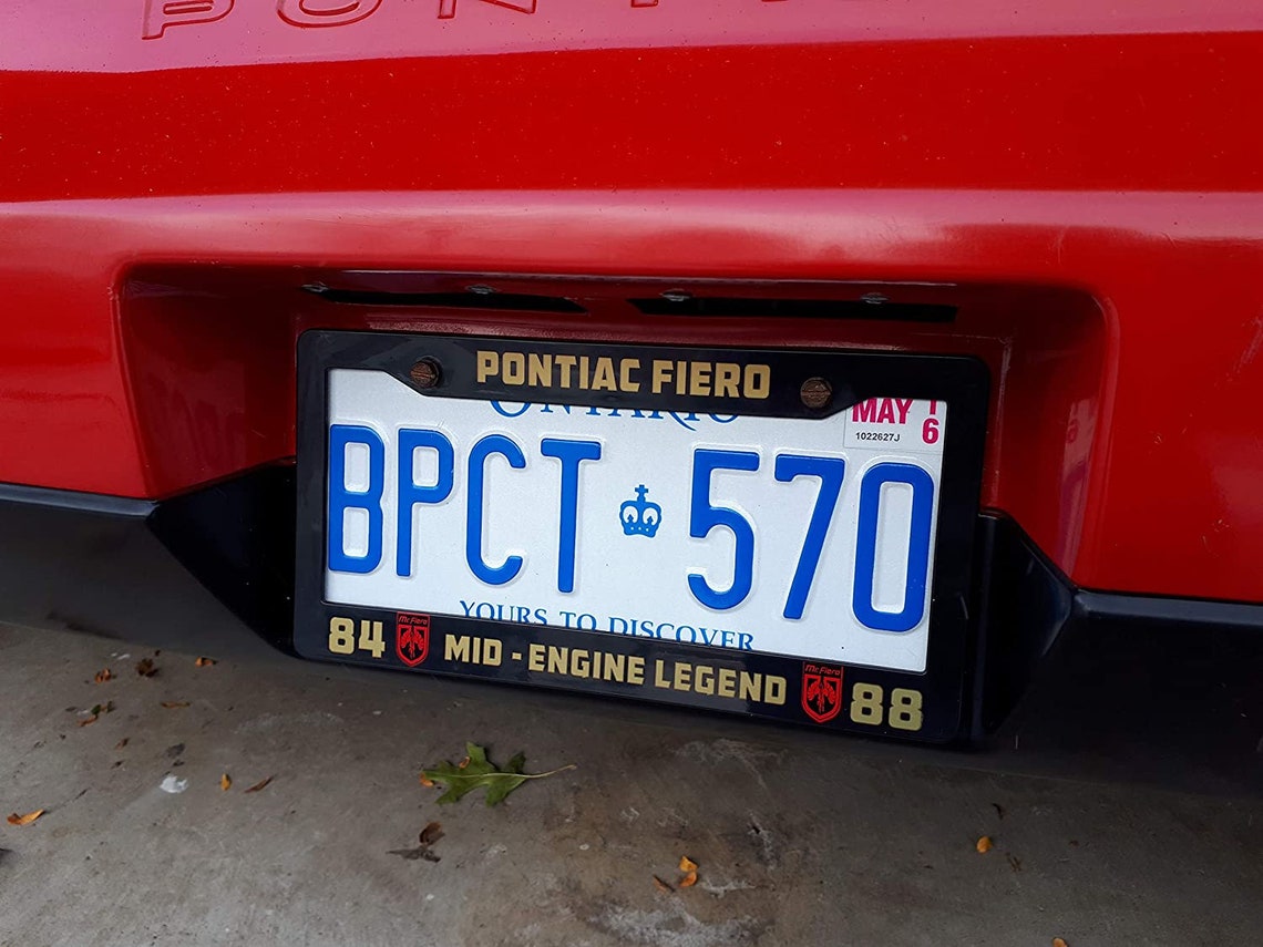 Pontiac Fiero Commemorative License Plate Frame by Mr. Fiero Etsy