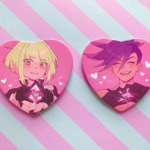 PROMARE - Heart Pin Buttons