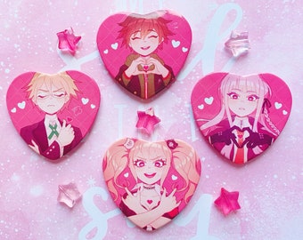 DANGANRONPA: THH - Heart Pin Buttons