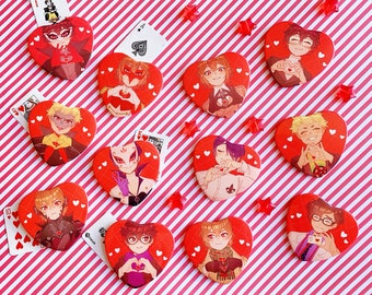 P5 - Heart Pin Buttons (Boys)