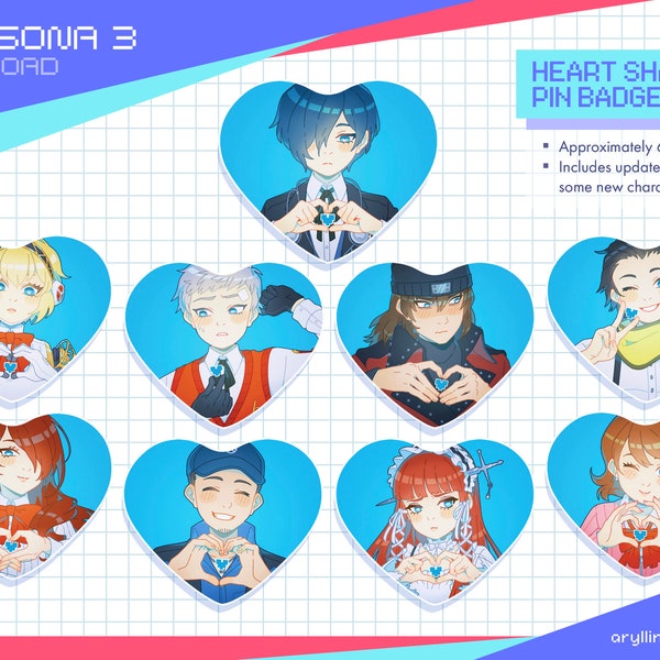 PREORDER! — P3 - Heart Pin Buttons