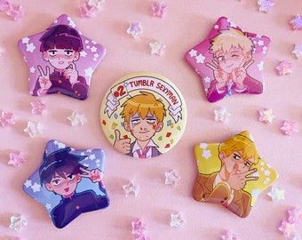 Star & Circle Pin Buttons