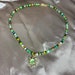 Green sun beaded necklace 