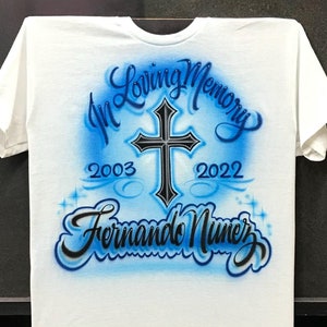 Airbrushed "In loving memory" t shirt