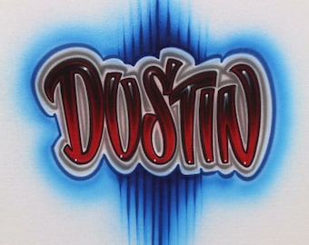 Airbrushed T shirt with name