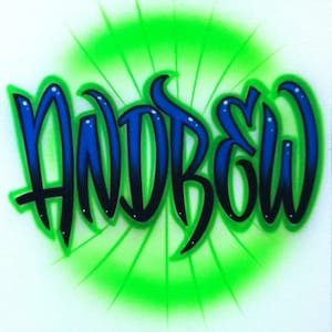 Airbrushed t shirt with name