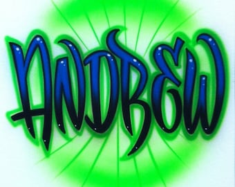 Airbrushed t shirt with name