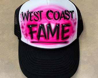 Airbrushed SnapBack Trucker Hat personalized with any name and colors