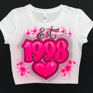 Airbrushed crop top/ Persinalized Airbrush T Shirt