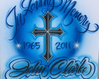 Airbrushed "In loving memory" t shirt