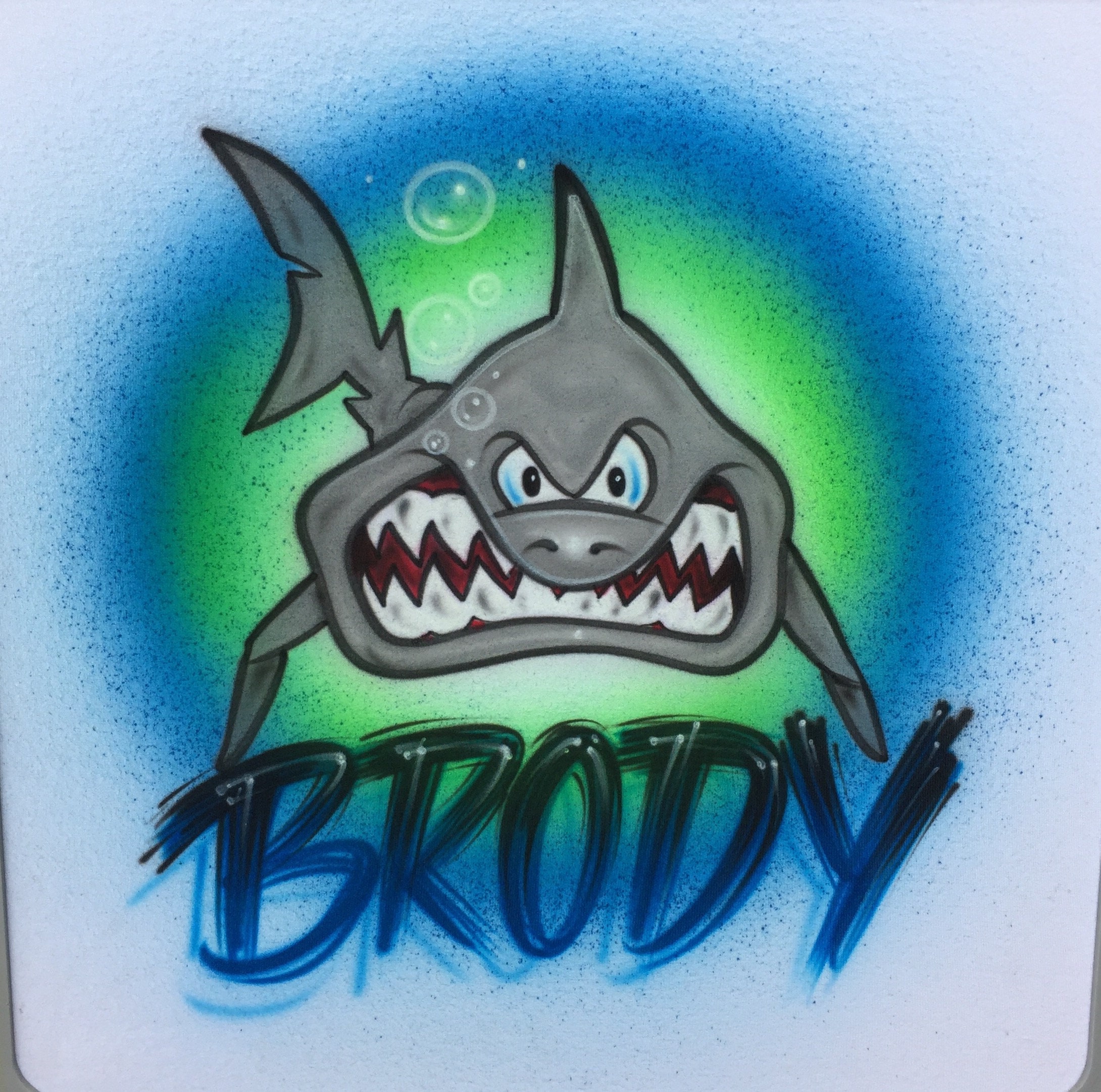 Airbrushed Shark T Shirt