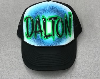 Airbrushed SnapBack Trucker hat personalized with any name and color