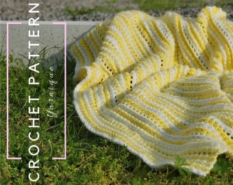 CROCHET PATTERN | Rayons de Soleil | Crochet Blanket Pattern | Easy Crochet Pattern | PDF Crochet Pattern | Yarnique