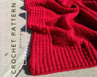 CROCHET PATTERN | Le Ciel Bleu Blanket | Crochet Blanket Pattern | Easy Crochet Pattern | PDF Crochet Pattern | Yarnique