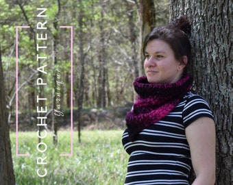 CROCHET PATTERN | I've Made My Point Triangle Cowl | Crochet Cowl Pattern | Puff Stitch Cowl | PDF Pattern | Bandana Cowl Pattern | Yarnique
