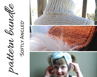 KNITTING PATTERN BUNDLE | Knit Pattern Bundle | Knitting Patterns | Easy Knit Patterns | Pattern Bundles | Softly Angled Bundle | Yarnique