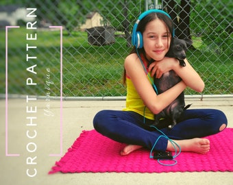 CROCHET PATTERN | Fast Track Puff Mat | Crochet Rug | Crochet Mat | Crochet Pattern | Easy Crochet Pattern | Thick Crochet Mat | Yarnique