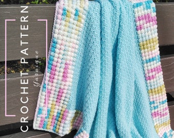HÄKELMUSTER | Le Ciel Bleu Decke | Häkeldecke Muster | Einfache Häkelanleitung | PDF Häkelanleitung | Garn