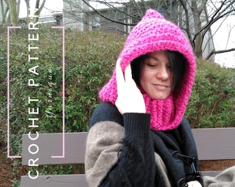 CROCHET PATTERN | Woodlands Faerie Hood | Hooded Cowl | Crochet Hooded Cowl | Crochet Hood | Easy Crochet Pattern | Yarnique