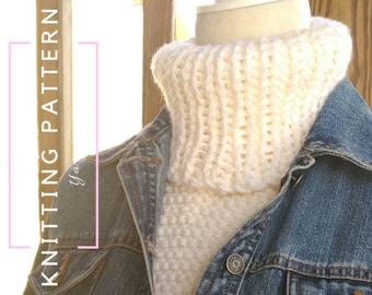 KNITTING PATTERN | Cozy Knit Dickey | Knit Dickey | Easy Knit Pattern | Knitting Pattern | Chunky Knit Pattern | PDF Knit Pattern | Yarnique