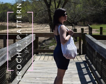 HÄKELMUSTER | Die Everygirl Tasche | Gehäkelte Markttasche | Gehäkelte Netztasche | Gehäkelte Strandtasche | Tasche häkeln Muster | Garn