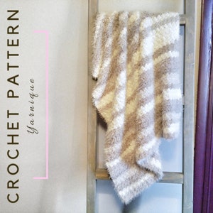 CROCHET PATTERN | Blanket Stitch Throw | Crochet Blanket Pattern | Easy Crochet Pattern | Beginner Pattern | Crochet Baby Blanket | Yarnique