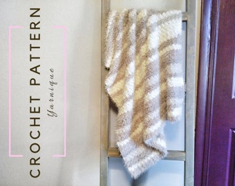 CROCHET PATTERN | Blanket Stitch Throw | Crochet Blanket Pattern | Easy Crochet Pattern | Beginner Pattern | Crochet Baby Blanket | Yarnique