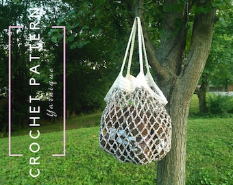 CROCHET PATTERN | Margot Market Bag | Easy Crochet Pattern | Beginner Crochet Pattern | Easy Crochet Bag Pattern | Market Bag | Yarnique