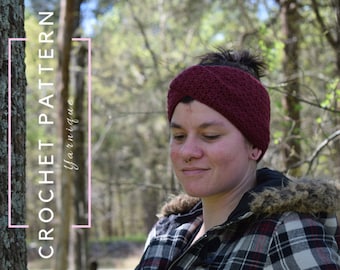 CROCHET PATTERN | Sweet Delight Head Wrap | Easy Crochet Pattern | Crochet Headwrap | Crochet Earwarmer | Textured Crochet Headband|Yarnique