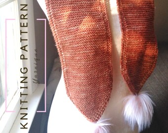 KNITTING PATTERN | Softly Angled Scarf | Knit Scarf | Easy Knit Scarf | Beginner Knit | Eyelet Scarf | Pointed Scarf | Knitting | Yarnique