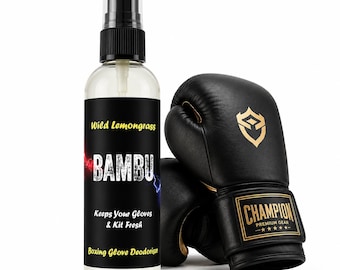 Boxing Glove Deodoriser Spray – Antibacterial Odour Remover for MMA, Boxing & Martial Arts Gear – Wild Lemongrass - Boxing Gift
