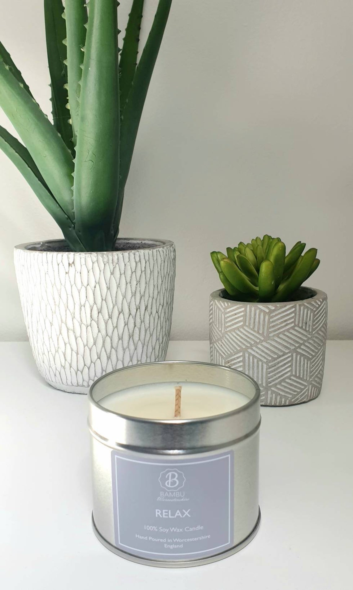 Relax Spa Luxury Soy Candle Tin Spa Candle Relaxing Candles Etsy