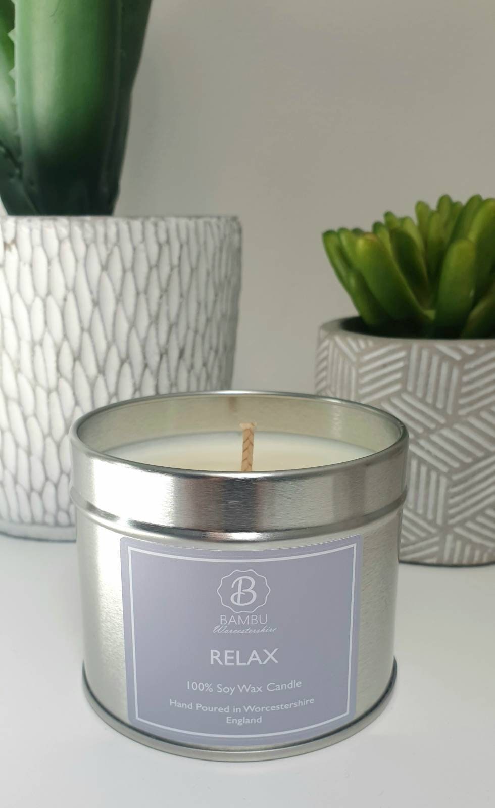 Relax Spa Luxury Soy Candle Tin Spa Candle Relaxing Candles Etsy