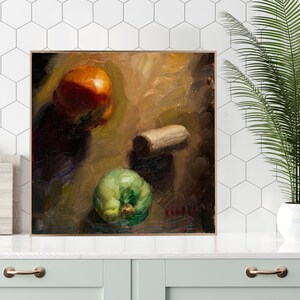 Tomato, Cork, & Cucumber III : Original Oil Painting