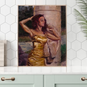 Just another Tuesday, original abstracted figurative oil painting (NOT A PRINT)