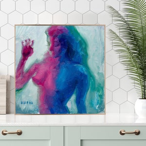 Colorful Figure of Speech, ORIGINAL oil painting of the figure in contrasting elemental colors
