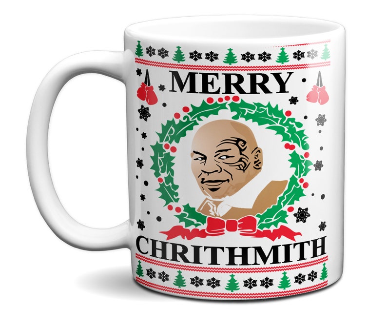 Merry Chrithmith Mike Tyson Funny Coffee Mug 
